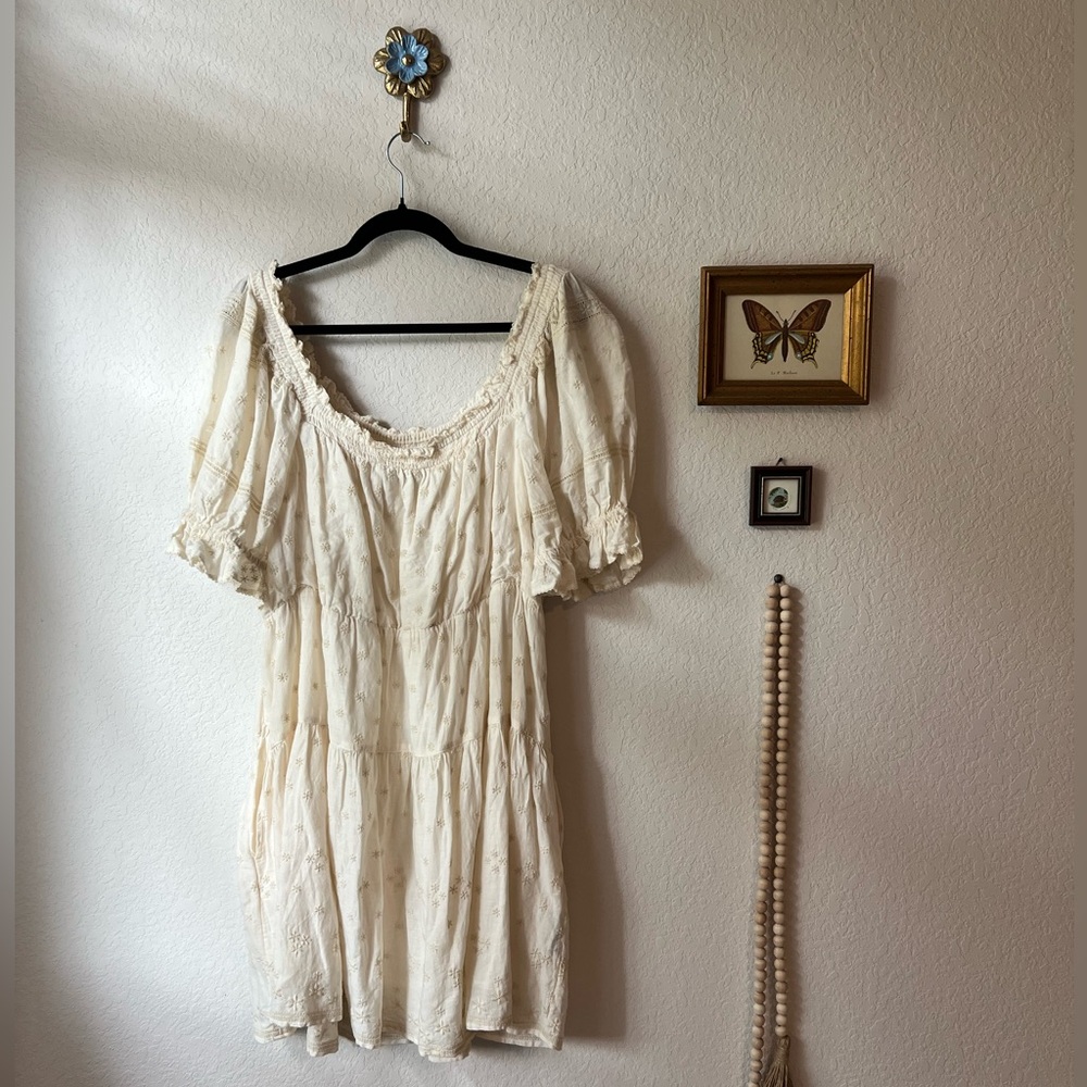 Cream Bohemian Dress Top